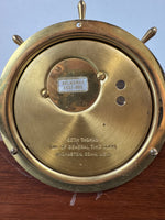 Seth Thomas Helmsman Ship’s Wheel Brass Clock & Barometer on Personalized Stand