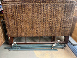 King Rattan/Wicker Headboard with Metal Frame