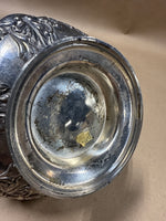 Silver Plate Pedestal Bowl With Ring Handles