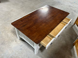 Two Tone Coffee Table with Drawers on Each Side
