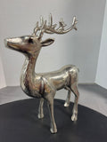 (B) Heavyweight Silver Metal Pier 1 Style Standing Reindeer (2 AVAILABLE—PRICED INDIVIDUALLY AT $18 EACH)