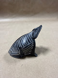 Small Black Stone Frog Figurine