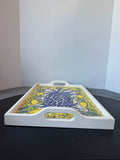 Welcome Friends Pineapple Tile Inlay Serving Tray