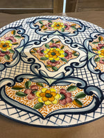 Large Decorative Floral Plate