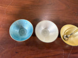 Sterling Meka Mid Century Modern Denmark Salt Cellars with 2 Spoons