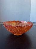 (E) Imperial Glass Vintage Marigold Carnival Glass Hattie Bowl