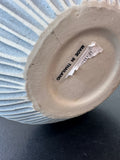 Periwinkle & White Textured Thai Porcelain Large Bud Vase