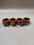 Set Of 4 Holiday Lenox Napkin Rings With Case - 3 Sets Available // PRICED INDIVIDUALLY