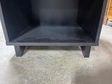Espresso Particle Board Nightstand by Target, cardboard backing