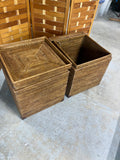 Pair of Sturdy Wicker/Basket Storage Cubes