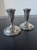 Pair of Empire Sterling Silver Weighted Candlesticks