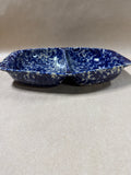 Bennington Pottery Dark Blue Agate Divided Baking Dish (A)