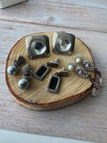 4-Piece Lot of Assorted Silver Tone Earrings (A)