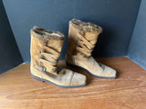 Brown Suede Fur Lined Boots, Ladies Size 7.5 (B)