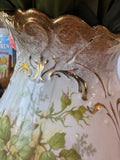 Faux Orange Floral Arrangement in Vintage Homer Laughlin Pitcher & Basin