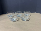 Small Clear Glass Bowls, set of 5