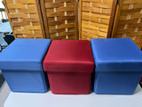 Set of 3 Fabric Storage Cubes with Trays