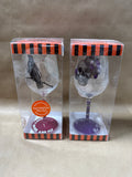 Halloween Wine Glasses - Pair / Appears Unused (A)