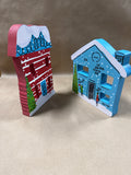 Pair Of Wood Christmas Homes