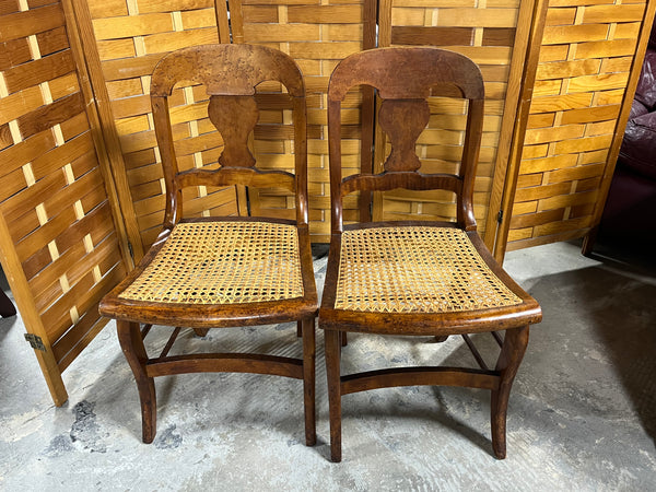 Pair of Cane Chairs, AS IS***READ DESCRIPTION***