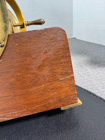 Seth Thomas Helmsman Ship’s Wheel Brass Clock & Barometer on Personalized Stand