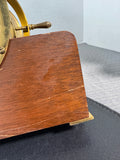 Seth Thomas Helmsman Ship’s Wheel Brass Clock & Barometer on Personalized Stand