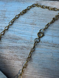 Long Sailboat Medallion Vintage Gold Tone Necklace