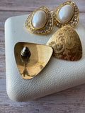(B) Pair of Gold Tone Earrings