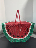Watermelon Ciroa Resin Woven Picnic Basket