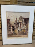 Rothenburg Print of Inlaid Wood by Karl Heinisch