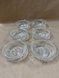 Set Of 6 Clear Glass Desert Bowls