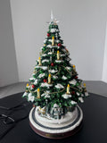 The Bradford Exchange Thomas Kinkade The Heart of Christmas Tree with Rotating Train (WORKS)