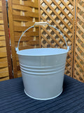 White Metal Beverage Tub with Handle