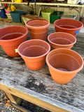 Lot of Six Plastic Planters