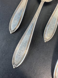4-PC J.S. Co. Engraved Sterling Silver Serving Spoons