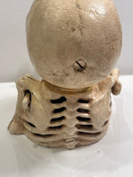 Cast Iron Mechanical Skeleton Bank - Eyes Pop Out When Coin Inserted