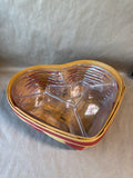 Love Treasures Sweetheart Longaberger Basket With Divided Liner