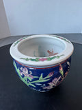 Floral Koi Fish Small Ceramic Fishbowl Planter