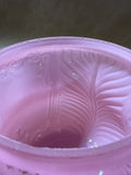 Pink Glass Biscuit Jar - Missing Lid - AS IS