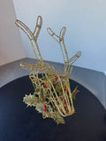 Gold Glitter Wire Holiday Reindeer
