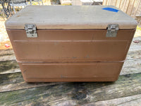 Vintage Little Brown Chest Cooler/Ice Chest