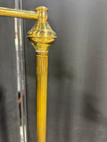 Brass Vintage Swing Arm Floor Lamp (WORKS)