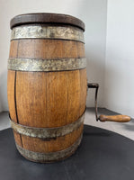 Hand Crank Vintage Wooden Butter Churn Barrel