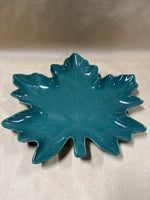 (A) Green Ceramic Leaf Tray
