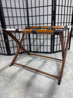 Dark Wooden Folding Luggage Rack
