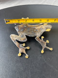 Metal Frog Wall Sculpture; Signed