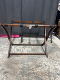 Wooden Black Canvas Folding Luggage Rack