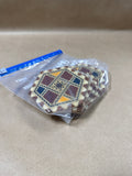 Set Of 6 Hexagon Inlay Lacquer Wood Coasters