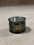 Set of 6 Black Enamel Japanese Napkin Rings with Gold Etchings And Silver With Box // 2 Sets Available // *** Priced Individually ***