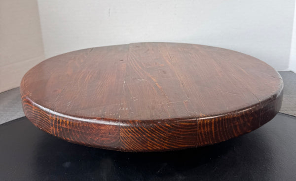 Heavyweight Vintage Wooden Round Rolling Plant Dolly